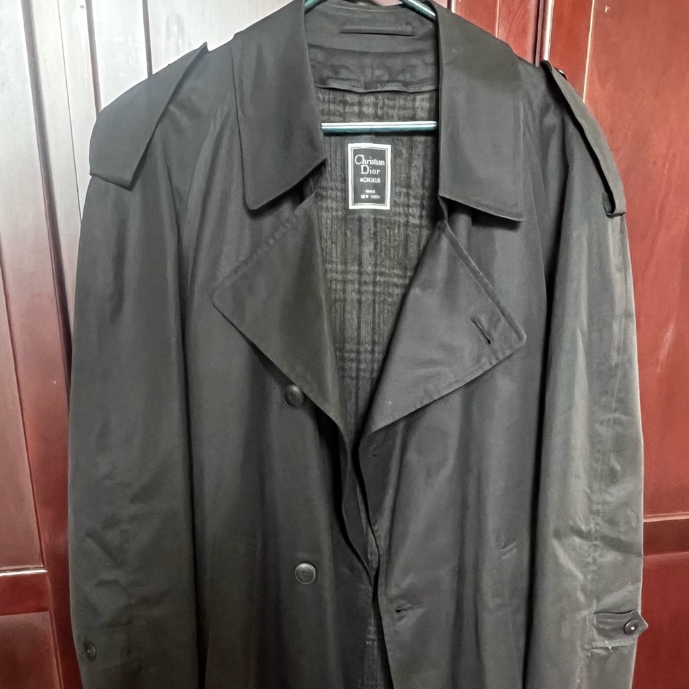Christian Dior Monsieur Paris New York Black Trench Coat